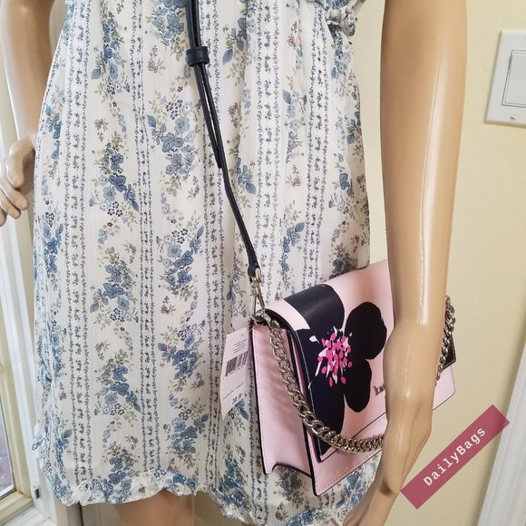 KATE SPADE CONVERTIBLE GRAND FLORA CROSSBODY PINK - Picture 13 of 13
